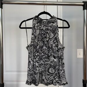 Alfani Black and White Floral Tank Top
